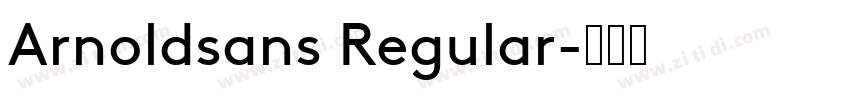 Arnoldsans Regular字体转换